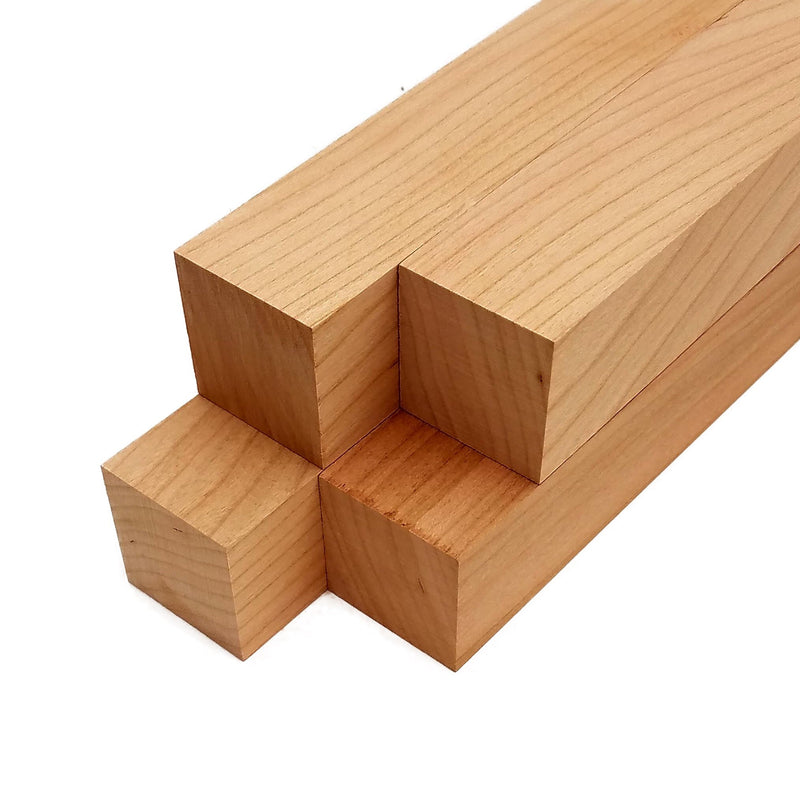 Cherry Turning Blank Squares - 1.5" x 1.5" (4 Pcs)