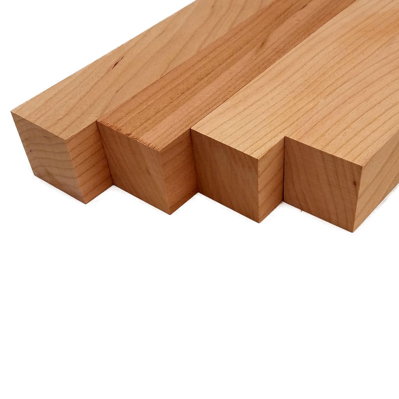 Cherry Turning Blank Squares - 1.5" x 1.5" (4 Pcs)