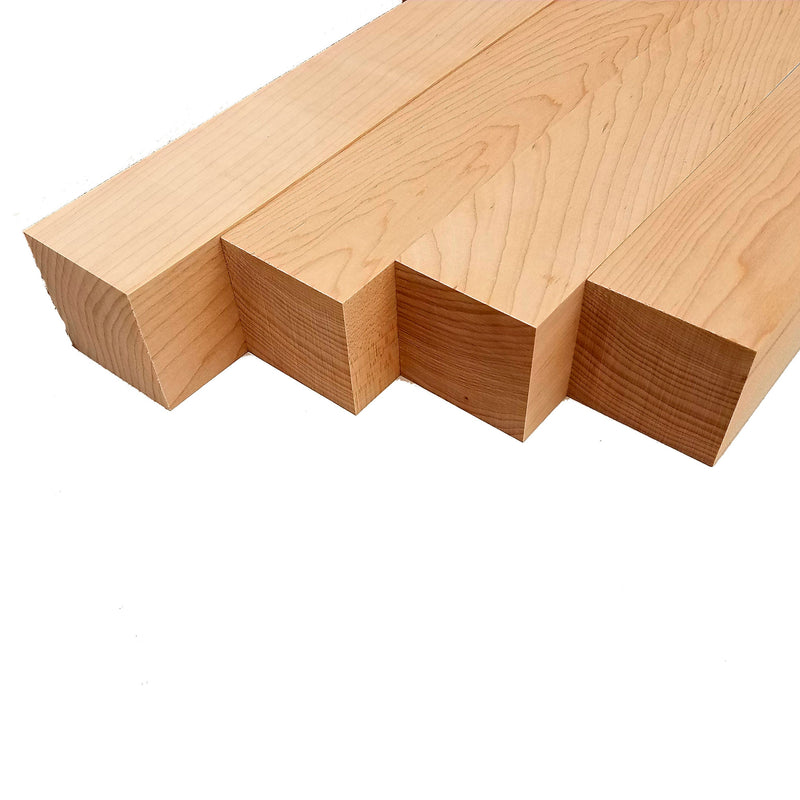 Maple Lumber Square Turning Blanks - 2" x 2" (4 Pcs)