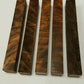 Burled Highly Figured Walnut Pen Blanks - 3/4" x 3/4" x 6" (5 Pcs)